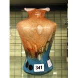 MULTI COLOURED FLECKED BUST PROFILE VASE