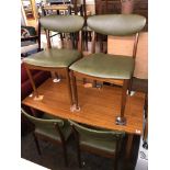 1960S GREAVES AND THOMAS TEAK EXTENDING DINING TABLE AND FOUR CHAIRS