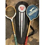 THREE BADMINTON RACQUETS