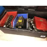 BLACK BOX OF VARIOUS DRILL BITS AND DRIVER SETS