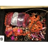 BOX OF COSTUME JEWELLERY