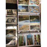 THREE ALBUMS OF PICTURE POSTCARDS, OLD TO MODERN INCLUDING SEASIDE SAUCIES, TOPOGRAPHICAL, COVENTRY,