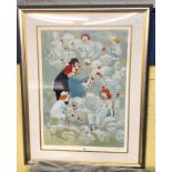 LIMITED EDITION PENCIL SIGNED PRINT OF THE CLOWN COLLAGE BY ROBERT OWEN 323/350