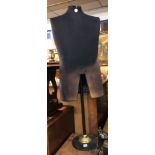 VINTAGE TAILOR'S HALF MANNEQUIN ON PEDESTAL