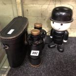 PAIR OF BOSUN BINOCULARS 8 X 40 AND A HOMEPRIDE SPILLERS ADVERTISING FIGURE