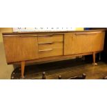 VINTAGE 1970S TEAK SIDEBOARD (SURFACE SCRATCHES AND SLIGHT FADING