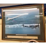 SPEEDBIRD SALUTES THE FEW, CONCORDE WITH SPITFIRE OVER THE WHITE CLIFFS OF DOVER, SIGNED,