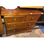 OAK TWO TWO DRAWER CHEST 66CM WIDE,