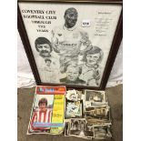 COVENTRY CITY FC THROUGH THE YEARS COLLAGE AND A SMALL SELECTION OF POSTCARDS