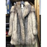 DYED FOX OF FINLAND MID LENGTH FUR COAT SIZE L