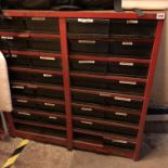 MULTI DRAWER TOOL CHEST INCLUDING ALLEN KEYS, HOSE CLIPS, BOLTS, SANDPAPER,