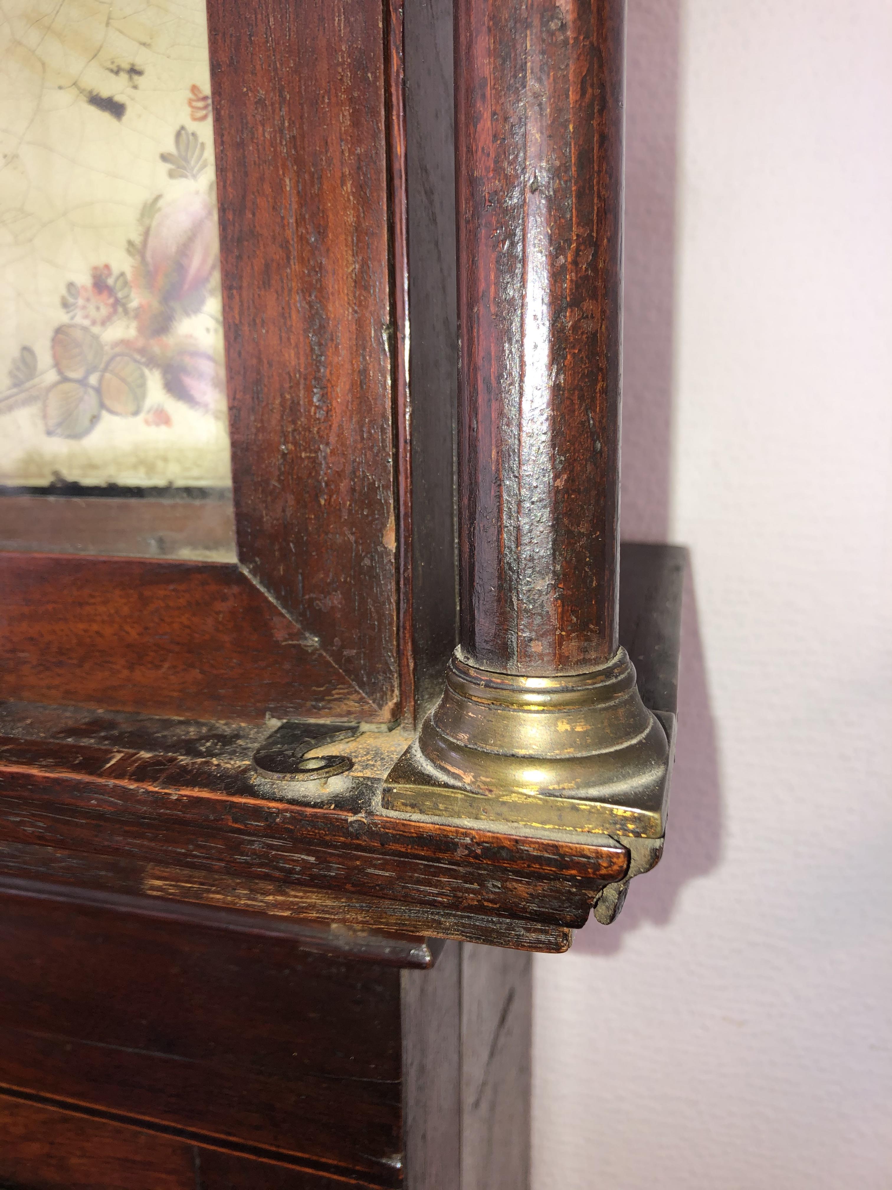 19TH CENTURY COTTAGE OAK LONG CASE CLOCK WITH PAINTED ENAMEL DIAL - Image 3 of 10