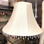 GILT REEDED AND ALABASTER DOLPHIN BASE LAMP STANDARD