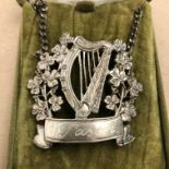 IRISH SILVER HARP SPIRIT LABEL