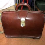 LEATHER SATCHEL AND HOLDALLS