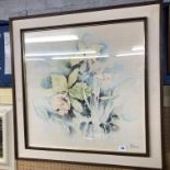 WATERCOLOUR OF IRISES SIGNED PEATHUON F/G