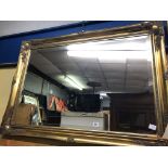 GILDED SWEPT FRAMED BEVEL EDGED MIRROR