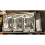 TABLE TOP THREE DIVISION WARMING PLATE/TRAYS