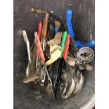BUCKET OF WIRE PLIERS, CRIMPING TOOLS,