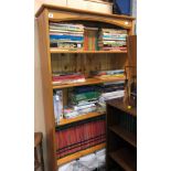 PINE 6FT BOOK CASE ON BUN FEET