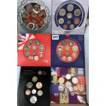 ROYAL MINT BRILLIANT UNCIRCULATED COIN COLLECTION 2002 2003 2004 2007 - FOR VALOUR AND EMBLEMS OF