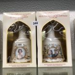 TWO BOXED BELLS SCOTCH WHISKY DECANTERS,