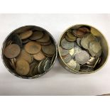 TWO TINS MIXED PRE DECIMAL,