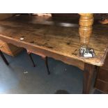 FRENCH PROVINCIAL ELM TOP KITCHEN TABLE