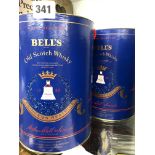 TWO BELLS SCOTCH WHISKY DECANTERS CELEBRATING 90TH BIRTH OF PRINCESS BEATRICE