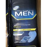 THREE BOXES OF TENA MALE INCONTINENCE PADS