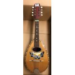 ITALIAN MANDOLIN DECORATED WITH BUTTERFLIES