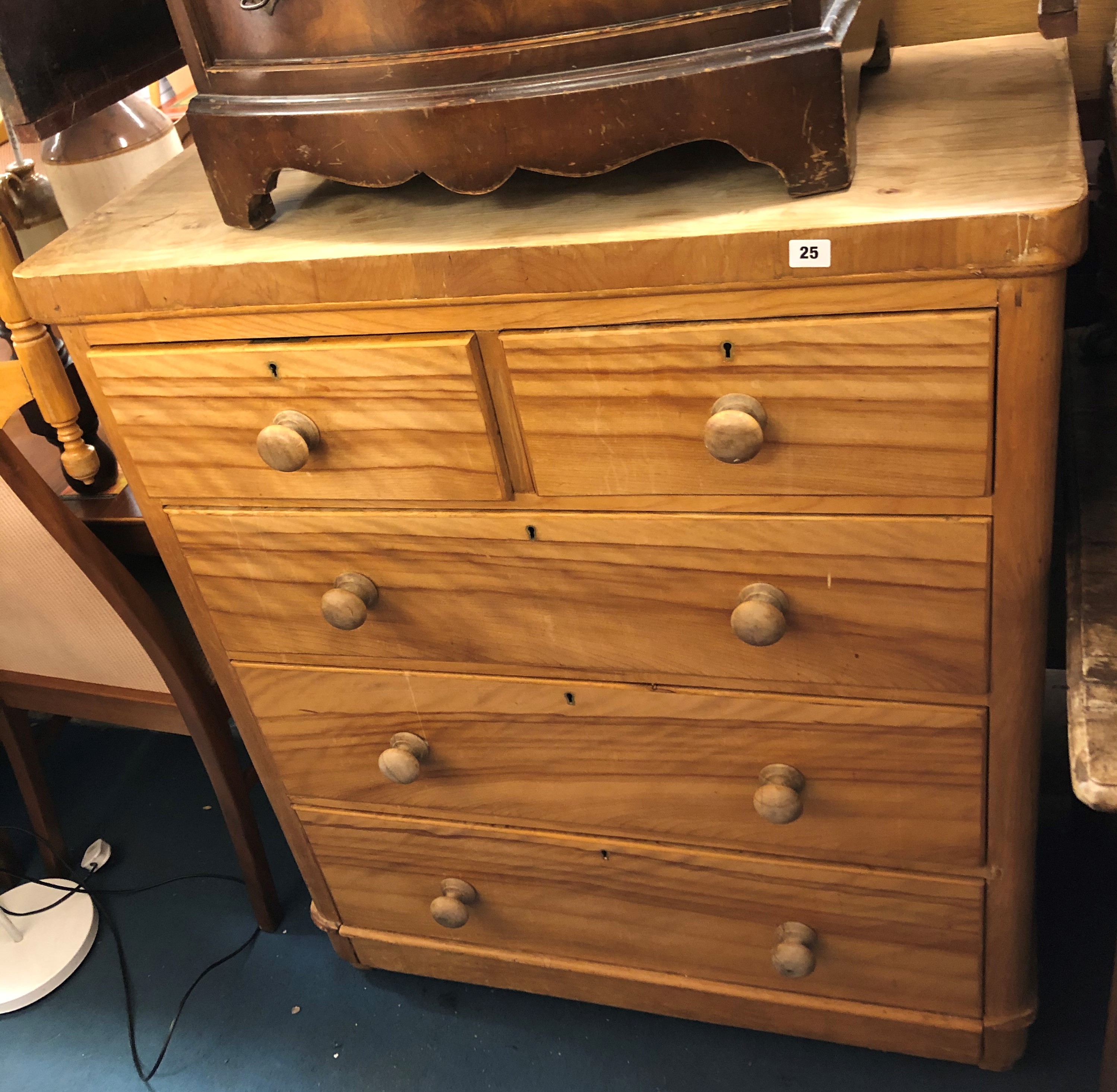 VICTORIAN PINE TWO OVER THREE DRAWER CHEST