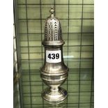 BIRMINGHAM SILVER BALUSTER LIGHT HOUSE SIFTER