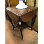 EDWARDIAN MAHOGANY DROP FLAP OCCASIONAL TABLE