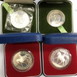 TWO CASED 1977 JUBILEE PROOF CROWNS,