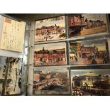 BINDER OF 267 PICTURE POSTCARDS INCLUDING OF RAPHAEL TUCK AND SONS OILETTE FAIR JAPAN,