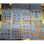 FIVE BOOKLETS OF PRE DECIMAL GB COIN PART SETS,