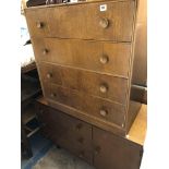 1960S DRESSING TABLE AND MATCHING FOUR DRAWER CHEST