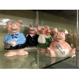 FOUR WADE NATWEST PIG MONEY BANKS