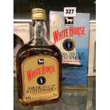 BOXED WHITE HORSE LIMITED EDITION AMERICAS CUP SCOTCH WHISKY