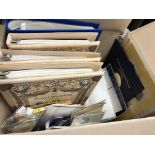 BOX CONTAINING STAMP ALBUMS