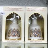 TWO BOXED BELLS WHISKY DECANTER CELEBRATING THE WEDDING OF PRINCE CHARLES AND PRINCESS DIANA