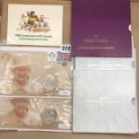 TWO LIMITED EDITION QUEEN ELIZABETH II 80TH BIRTHDAY COMMEMORATIVE COIN COVERS,