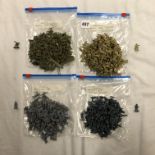 BAGS OF AIRFIX PLASTIC SOLDIERS, BRITISH ARMY AND COMMANDOS, GERMAN INFANTRY,