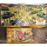AIRFIX SCALE MODEL GUN EMPLACEMENT ASSAULT SET A/F AND A AIRFIX STRONGPOINT 1/32 SCALE (COMPLETE)
