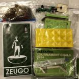 SUBBUTEO MANAGER BENCH REFEREE, SPARE GOAL, NETS, DRIBBLING POSTS, ZUEGO TEAM,