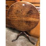 GEORGE III OAK TILT TOP TRIPOD TABLE