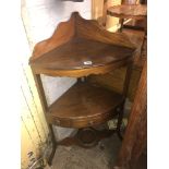 GEORGE III MAHOGANY QUADRANT CORNER WASH STAND