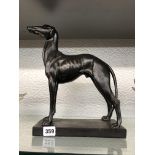 BRONZE EFFECT MODEL OF A GREYHOUND