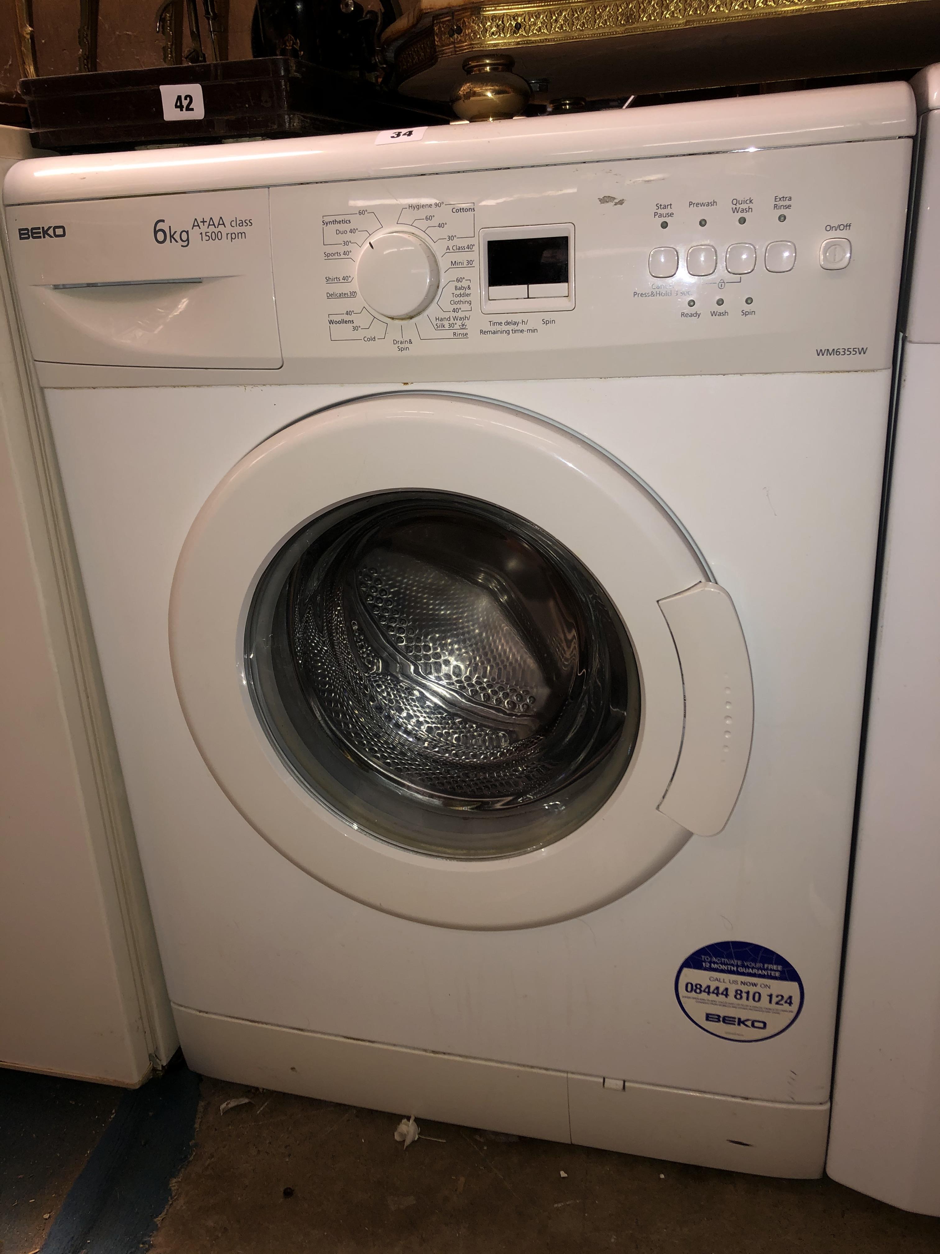 BEKO 6KG 15RPM WASHING MACHINE